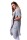 Damen Strickjacke Cardigan mit Bindegürtel; Grau/M/L