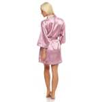 Damen Morgenmantel kurzer Kimono in Satin-Optik; M L XL 2XL