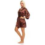 Damen Morgenmantel kurzer Kimono in Satin-Optik; M L XL 2XL