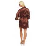Damen Morgenmantel kurzer Kimono in Satin-Optik; M L XL 2XL