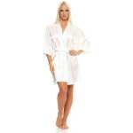 Damen Morgenmantel kurzer Kimono in Satin-Optik; M L XL 2XL