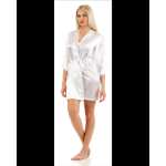 Damen Morgenmantel kurzer Kimono in Satin-Optik; M L XL 2XL