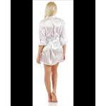 Damen Morgenmantel kurzer Kimono in Satin-Optik; M L XL 2XL