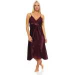 Damen langes Negligé Nachtwäsche Nachtkleid Dessous Satin; S M L XL 2XL