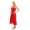 Damen langes Negligé Nachtwäsche Nachtkleid Dessous Satin; Rot S