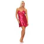 Damen kurzes Negligé Nachtwäsche Nachtkleid Dessous Satin;