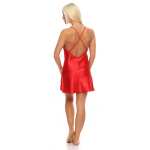 Damen kurzes Negligé Nachtwäsche Nachtkleid Dessous Satin;