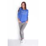 Damen Pullover langarm Bluse mit Druck Top, 6 Farben,