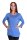 Damen Pullover langarm Bluse mit Schriftzug, Blau/S/M
