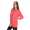 Damen Pullover langarm Bluse mit Schriftzug, Koralle/S/M