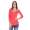 Damen Longshirt mit U-Ausschnitt ; Koralle/2XL/3XL 44/46