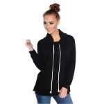 Damen Schalkragen-Pullover Pulli, S/M ;Grau-Meliert