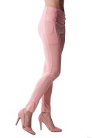 Damen Leggings Hose Reiterhose Optik; Puderrosa/M/L 38/40