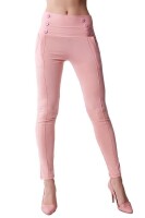 Damen Leggings Hose Reiterhose Optik; Puderrosa/M/L 38/40
