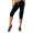 Damen Jogginghose 3/4 Capri Sport-Hose Baumwolle; Schwarz 4XL/48