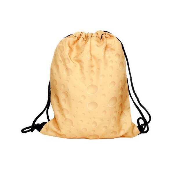 Turnbeutel Swag Jutebeutel Gym Bag Backbag Beutel mit verschiedenen Motiven Cheese