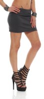 Damen Minirock  Grafit S/M 36/38