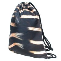 Turnbeutel Swag Jutebeutel Gym Bag Backbag Beutel mit verschiedenen Motiven Zebra