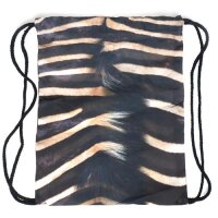 Turnbeutel Swag Jutebeutel Gym Bag Backbag Beutel mit verschiedenen Motiven Zebra