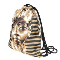 Turnbeutel Swag Jutebeutel Gym Bag Backbag Beutel mit verschiedenen Motiven Pharao gold