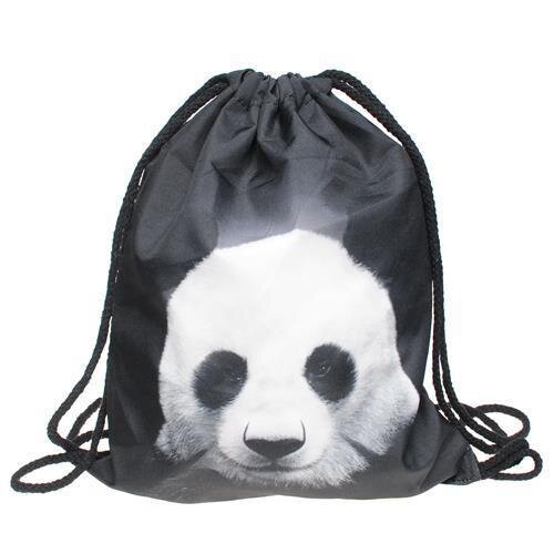 Turnbeutel Swag Jutebeutel Gym Bag Backbag Beutel mit verschiedenen Motiven Panda