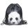 Turnbeutel Swag Jutebeutel Gym Bag Backbag Beutel mit verschiedenen Motiven Panda