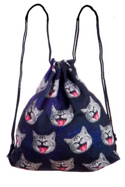 Turnbeutel Swag Jutebeutel Gym Bag Backbag Beutel mit verschiedenen Motiven Cats