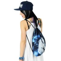 Turnbeutel Swag Jutebeutel Gym Bag Backbag Beutel mit verschiedenen Motiven Einhorn