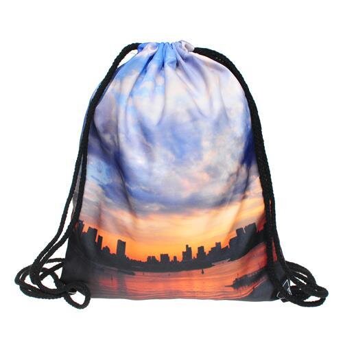 Turnbeutel Swag Jutebeutel Gym Bag Backbag Beutel mit verschiedenen Motiven Skyline