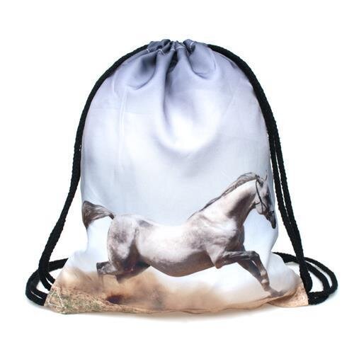 Turnbeutel Swag Jutebeutel Gym Bag Backbag Beutel mit verschiedenen Motiven Pferd #4