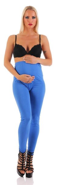 Umstandsleggings Leggings mit Taschen Baumwolle; Blau 4XL/48