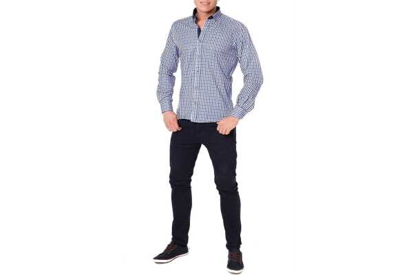 Herren Hemd  Langarm Slim Fit Bügelleicht;