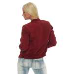 Damen Bomberjacke Pilotenjacke  – Leichte Übergangsjacke im Retro-Style mit Taschen