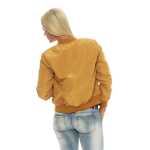 Damen Bomberjacke Pilotenjacke  – Leichte Übergangsjacke im Retro-Style mit Taschen