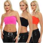 Damen Bandeau-BH Bra Büstenhalter Trägerlos; S M L XL