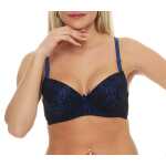 Damen Push-Up BH Bügel-BH mit Schleife und Spitze;