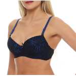 Damen Push-Up BH Bügel-BH mit Schleife und Spitze;