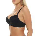 Damen Push-Up BH Bügel-BH mit Schleife und Spitze;