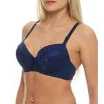 Damen Push-Up BH Bügel-BH mit Schleife und Spitze;