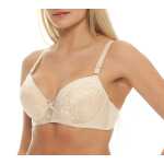 Damen Push-Up BH Bügel-BH mit Schleife und Spitze;
