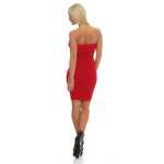Damen Kleid Bandeaukleid Trägerlos Stretch Minikleid Party Clubwear S-XL