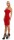 Damen Kleid Dress Bandeaukleid Bandeau Trägerlos ; Rot S