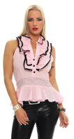 Ladies Blouse Top Flounce Vintage Ruffle Blouse Ruffle
