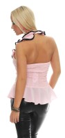 Ladies Blouse Top Flounce Vintage Ruffle Blouse Ruffle