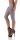 Damen 3/4 Leggings Capri Wet-Look Glanz Matt; Grau Matt/S/36
