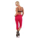 Umstandsleggings 3/4 Baumwolle Schwangerschaft Bauchbund EU Pink M/38