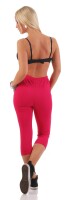 MAMA Umstands Leggings 3/4 in Baumwolle; Pink/XL/42