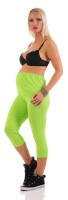 MAMA Umstands Leggings 3/4 in Baumwolle; Limette/L/40