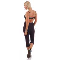 Umstandsleggings 3/4 Baumwolle Schwangerschaft Bauchbund EU Pflaume XL/42