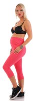 MAMA Umstands Leggings 3/4 in Baumwolle; Koralle/3XL/46